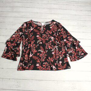 Liz Claiborne Women's Floral Top Blouse Size PM M